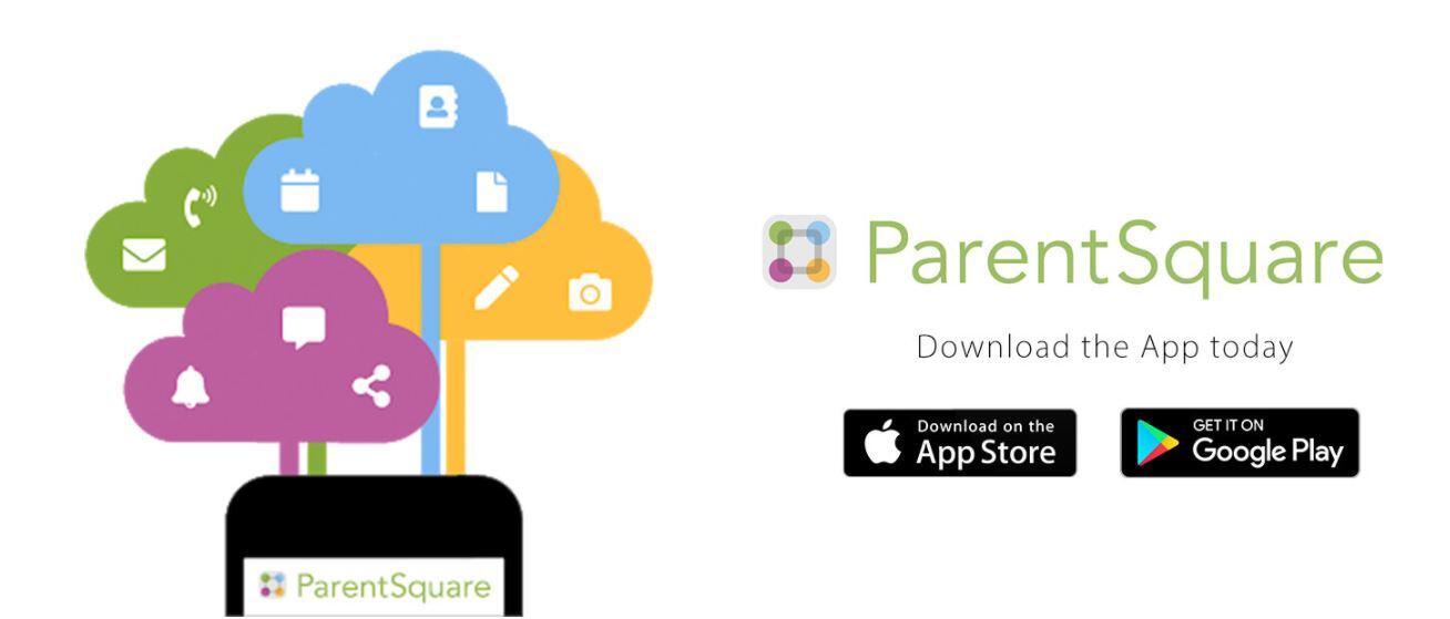 Instructions for downloading ParentSquare app